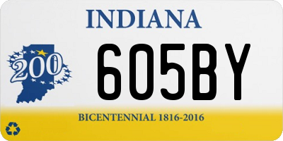 IN license plate 605BY