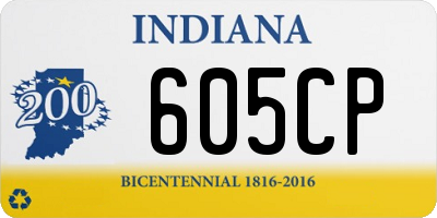 IN license plate 605CP