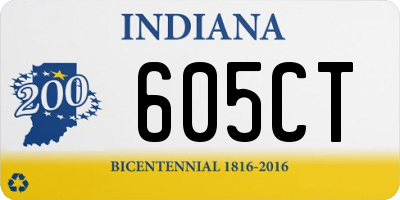 IN license plate 605CT