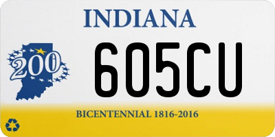 IN license plate 605CU