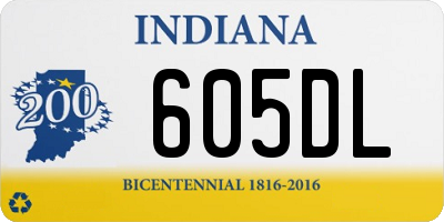 IN license plate 605DL