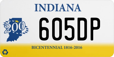 IN license plate 605DP