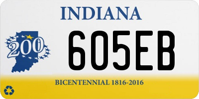 IN license plate 605EB