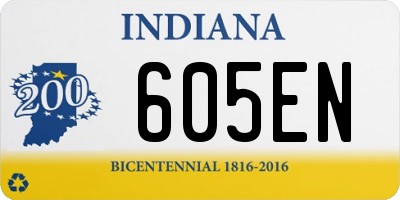 IN license plate 605EN