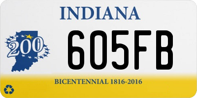 IN license plate 605FB