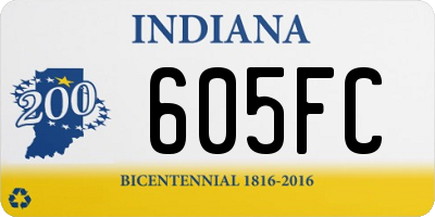 IN license plate 605FC