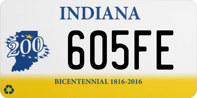 IN license plate 605FE