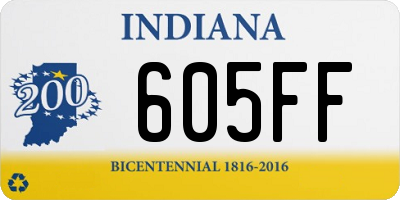 IN license plate 605FF