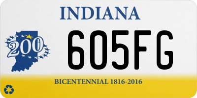 IN license plate 605FG