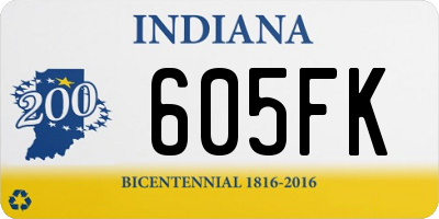 IN license plate 605FK