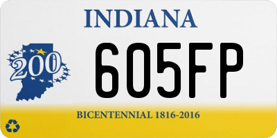 IN license plate 605FP