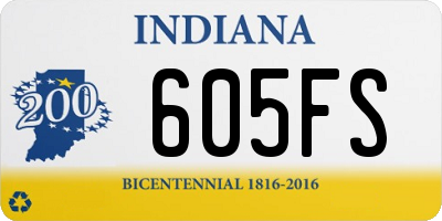 IN license plate 605FS