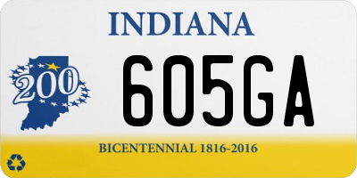 IN license plate 605GA