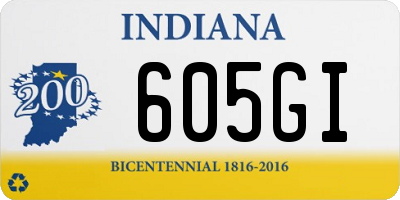 IN license plate 605GI