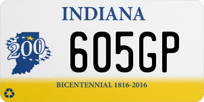 IN license plate 605GP