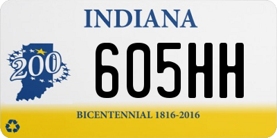 IN license plate 605HH