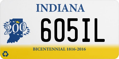 IN license plate 605IL