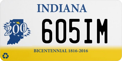 IN license plate 605IM