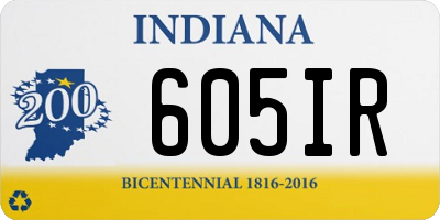 IN license plate 605IR