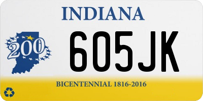 IN license plate 605JK