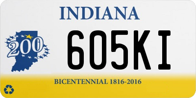 IN license plate 605KI