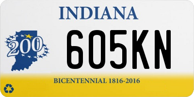 IN license plate 605KN