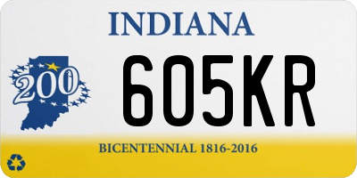 IN license plate 605KR