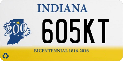 IN license plate 605KT