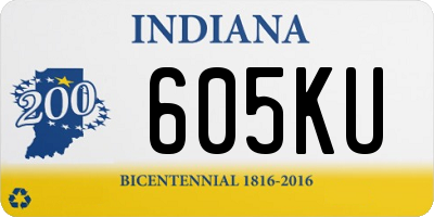 IN license plate 605KU