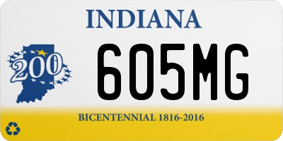 IN license plate 605MG