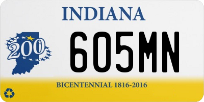 IN license plate 605MN