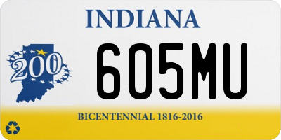 IN license plate 605MU