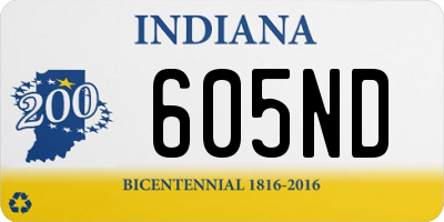 IN license plate 605ND