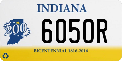 IN license plate 605OR