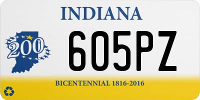 IN license plate 605PZ