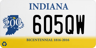 IN license plate 605QW