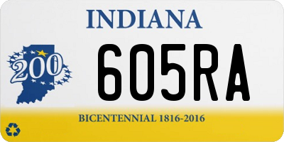 IN license plate 605RA