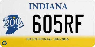 IN license plate 605RF