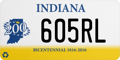 IN license plate 605RL