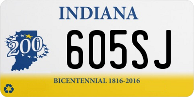 IN license plate 605SJ