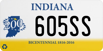 IN license plate 605SS