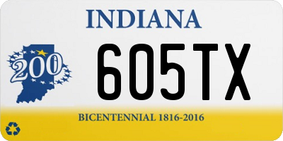 IN license plate 605TX