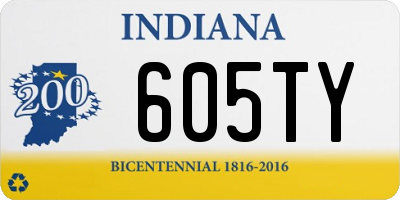 IN license plate 605TY