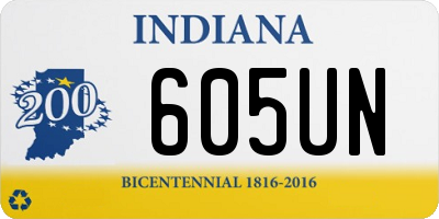 IN license plate 605UN