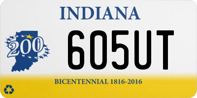 IN license plate 605UT