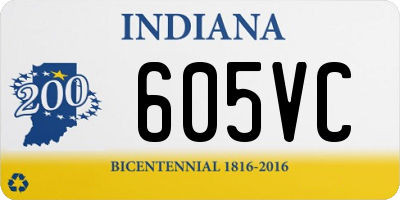 IN license plate 605VC