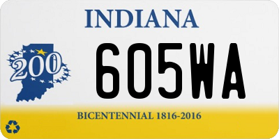 IN license plate 605WA