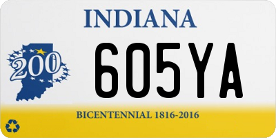 IN license plate 605YA