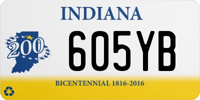 IN license plate 605YB