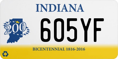 IN license plate 605YF